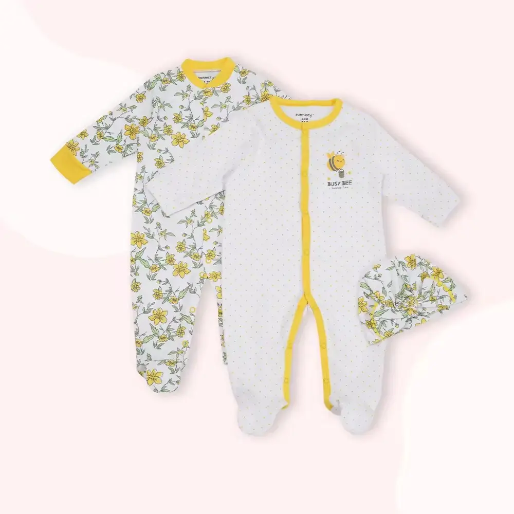 Baby Cloth Sets baby clothes set bodysuit and hat baby clothes gift set cotton for autumn wear
