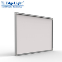 Boîte à lumière LED ultra-mince à film souple unilatérale (AF18) encastrée au plafond, en alliage d'aluminium, pour publicité, avec durcissement UV