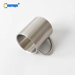 Tasse <span class=keywords><strong>à</strong></span> café en acier inoxydable vierge pour sublimation avec emballage - Product Image 5