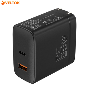 Ilepo Etl Fcc Ce Ukca <span class=keywords><strong>Gan</strong></span> 65W Pd Cargador Usb Puertos duales Enchufe de EE. UU. Carga rápida Cargador rápido 3,0 Cargador de teléfono portátil Pd - Product Image 1