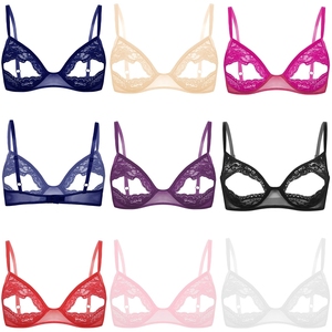 ชุดชั้นในบิกินี่ซีทรูเซ็กซี่สำหรับสาวพลัสไซส์ บราไร้โครงแบบไม่มีฟองน้ำ ดีไซน์ใหม่ - Product Image 1