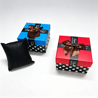 Caja de Reloj con Diseño de Corazón para el Mes de Septiembre, Estuche de Regalo para Relojes de Pareja, Caja de Exhibición de Joyería con Lazo, Proveedor Mayorista