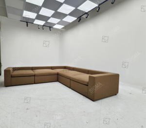 High End Best Price L Shape Upholstered Soft Performance Fabric Living Room Modular Set - Product Image 1