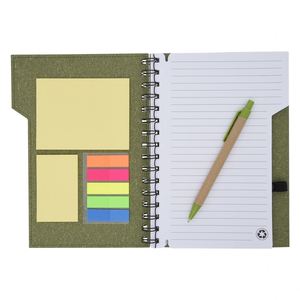 New Arrival Customized Portable A5 Spiral Bound Journal Notebook Eco Recycled Cardboard Hard Sticky Notes Flags Office <b>Notepad</b> - Product Image 3