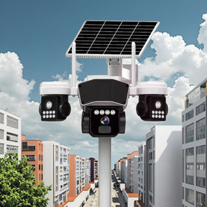 كاميرا أمنية تعمل بالطاقة الشمسية 4G رؤية ليلية بطارية صوت في اتجاهين إنذار الكشف عن الإنسان 3 عدسة CMOS بطاقة ذاكرة ميكروفون مدمجة - Product Image 3