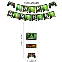 Nicro Neuerscheinung Geburtstags-Spielset für Jungen mit Controller-Videospiel-Gamepad Folienballon-Set Partydekoration Zubehör