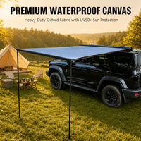 Auvent de voiture rétractable en ABS imperméable, directement de l'usine, adapté aux camping-cars et aux véhicules tout-terrain, universel pour le camping hors route