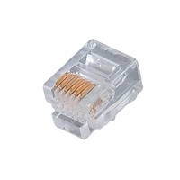 Connecteur blindé RJ45 8P8C plaqué or transparent de haute qualité avec 2/3 broches pour câbles réseau Cat5e/Cat6/Cat6a UTP/FTP