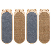 Planche à gratter pour chat en sisal, forme koala panda, jouet en feutre pour chat d'intérieur