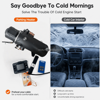 OkyRie Chauffe-eau de stationnement 12V 24V 35KW, préchauffeur de moteur avec contrôle à distance 4G GSM APP LCD pour camion, bus, camping-car, voiture - Vente directe usine