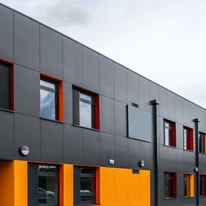 Revestimiento de panel de pared exterior ignífugo Hpl al mejor precio de Gmart, laminado de panel exterior Anti-Uv Hpl de fábrica <span class=keywords><strong>Fundermax</strong></span> - Product Image 1