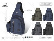 Borsa da petto da uomo con tre lacci regolabili in nylon, design casual per uso quotidiano, adatta a tutte le stagioni - Product Image 1