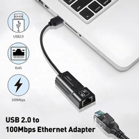Adaptateur Ethernet USB2.0 Xput, USB 2.0 vers RJ45 LAN, carte réseau 10/100 Mbps pour ordinateur portable, ordinateur de bureau, ordinateur portable