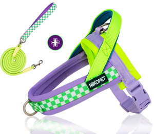 สายรัดอกสุนัขแบบมีเบาะลายตารางทันสมัย น้ำหนักเบา เหมาะสำหรับเดินเล่นกลางแจ้ง - Product Image 2