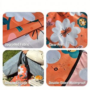Wholesale Custom Logo Extra <b>Large</b> Picnic Waterproof Outdoor <b>Mat</b> Lightweight Portable Beach Blanket for Camping Hiking - Product Image 6