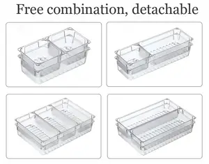 Amazon Verkoopt Goed Doorzichtige Plastic Lade Organisatoren Set,7/14/16/18/20/21/24 Stuks Opslagbakken Voor Make-Up, Juwelen En Gadgets