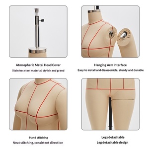 Maniquí profesional de fibra de vidrio sin cabeza para mujer, tamaño EE. UU., de cuerpo completo en pose de pie, con líneas guía para sastrería y patrones de <span class=keywords><strong>costura</strong></span>. - Product Image 4