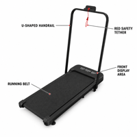 Tapis de marche électrique pour la maison avec main courante pour l'exercice cardiovasculaire et la marche quotidienne en intérieur
