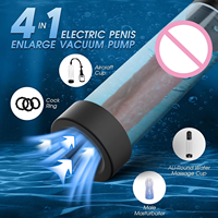 Pompe à vide électrique pour homme avec 5 modes d'aspiration, 6-en-1, extraction automatique d'air, Godet d'exercice pénien, Masturbateur pour hommes