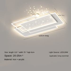 Plafonnier nordique moderne en acier inoxydable et cristal K9 LED avec lumière blanche chaude réglable pour hôtel interrupteur à distance - Product Image 3