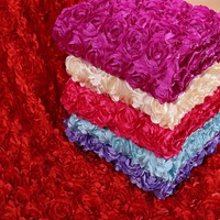 Tapis de scène de mariage personnalisé, tissu décoratif en rose 3D pour la décoration de scène