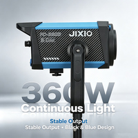 Lumière vidéo COB bicolore JIXIO FC 360B 360W, lumière de remplissage de studio réglable 2700~6500K, éclairage continu à CRI élevé Ra98