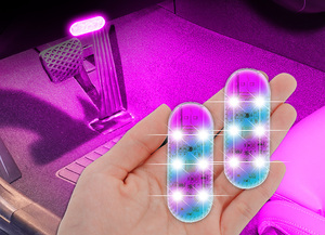 Lampe tactile <span class=keywords><strong>LED</strong></span> RGB TL6S4U TL6S4M, mini éclairage intérieur de <span class=keywords><strong>voiture</strong></span> sans fil, lampe de lecture au plafond, ampoules d'ambiance à chargement USB - Product Image 5