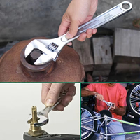 Clé à molette réglable de qualité industrielle LAOA, forgée à froid, en acier inoxydable, métrique, 4-15 pouces, personnalisable OEM