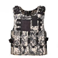 Gilet tactique multifonctionnel d'extérieur en tissu Oxford noir imperméable, gilet tactique amphibie tendance
