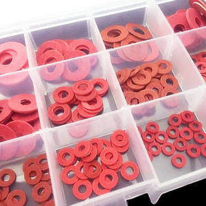 แหวนรองไฟเบอร์สีแดงแบบเรียบ หนา 4 มม. ขนาด 8*14*2 มม.  แบบฉนวนกันความร้อนวัลคาไนซ์  ขนาดต่างๆ ตามสั่ง  XZW  M2-M42 - Product Image 4