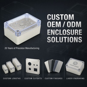 Boîtier de jonction étanche IP65 en ABS avec couvercle transparent inclus pour installation de carte de circuit électronique - Product Image 5
