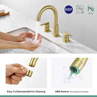 Robinet de baignoire répandu de 8 pouces Robinet mitigeur de lavabo 3 trous