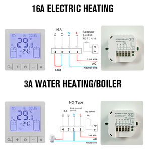 Tuya wifi thông minh push button nhiệt nước/điện hoặc treo tường nồi hơi 3A/16A/25A dưới sàn kiểm soát nhiệt độ chuyển đổi - Product Image 4