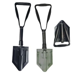 Pelle multifonction noire de qualité industrielle avec poignée en D, outil de camping en plein air - Product Image 5