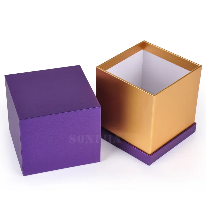 Großhandel Luxus Premium Geschenk Glas Kerzen glas Verpackungs boxen Benutzer definiertes Logo Gedruckt Fancy Design Starre Papier Pappe Kerzen box