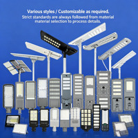 Lampadaire solaire intégré tout-en-un 500W, IP65 étanche, haute luminosité, lampe LED extérieure commerciale pour routes