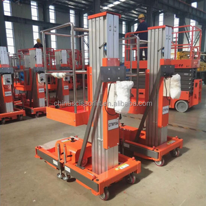 Fabriqué en Chine <span class=keywords><strong>nettoyage</strong></span> de vitres 6 M 8 M 10 M mât unique hydraulique en alliage d'aluminium échelles de travail aérien ascenseur - Product Image 3