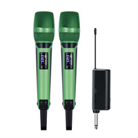 Microphone sans fil GAW-SKM9000B UHF double système de micro dynamique en métal sans fil avec récepteur rechargeable pour le chant karaoké