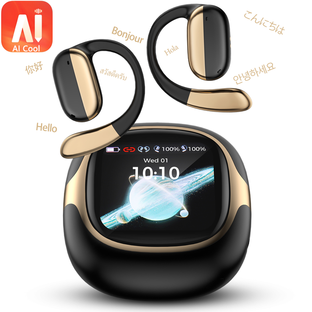 AI Translator Earbuds 150 Languages Translation Earphones Clear Stock Headset Wireless Earbuds in Stock Ready to Ship R1pro
