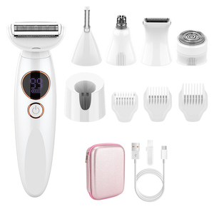 Ensemble de soins pour femmes 5 en 1, tondeuse à poils du nez, des sourcils, du maillot, rasoir électrique étanche, épilateur pour femmes, épilateur facial - Product Image 1