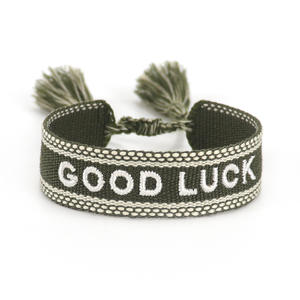 Personalizzabile braccialetto di perline bohémien tessuto a mano lettera e motivo geometrico di buona fortuna per l'<span class=keywords><strong>amicizia</strong></span> - Product Image 1