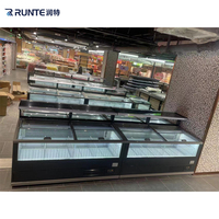 Freezer Pulau dada tampilan kapasitas besar komersial kualitas tinggi desain baru