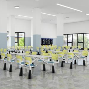 Juego de Mesa y <span class=keywords><strong>Sillas</strong></span> de Comedor de Diseño Moderno y Simple, Desmontable, con Tablero de Pizarra, para Cuatro Personas, para Restaurantes Comerciales y Cantinas - Product Image 3