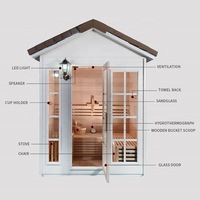 Harga pabrik di luar ruangan Sauna uap tradisional luar ruangan