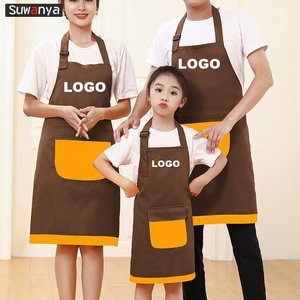 Delantales Lisos con 2 Bolsillos, Delantal de Chef con Logotipo Personalizado para Cocina, Restaurante, Pintura, Material Nano Impermeable - Product Image 1