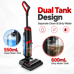 Aspiradora Inalámbrica Húmeda/Seca de 200W y 15KPa con Gran Potencia de Succión, Recargable, para Limpieza de Pisos Duros en el Hogar, Modelo F203B - Product Image 2