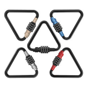 YH3425 Serrures à combinaison, clip de mousqueton robuste, serrure combinée à code en forme de triangles pour serrure à câble de sécurité de vélo en boucle - Product Image 1