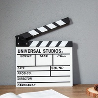 Décorations de champ de tournage de cinéma rétro créatives noir et blanc, décorations de clapboard, décor de maison, tableau de réalisateur, accessoires de photographie de mariage