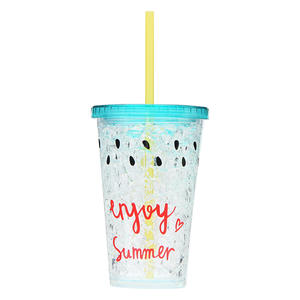 Gobelets en plastique avec paille, produits de sport tendance, double couche, 16oz, 50 pièces - Product Image 1