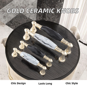 Light Luxury Crystal Zinc Alloy Combination Handles and <strong>Knobs</strong> Kitchen Drawer <strong>Door</strong> Pulls Furniture Cabinet Handle - Product Image 5